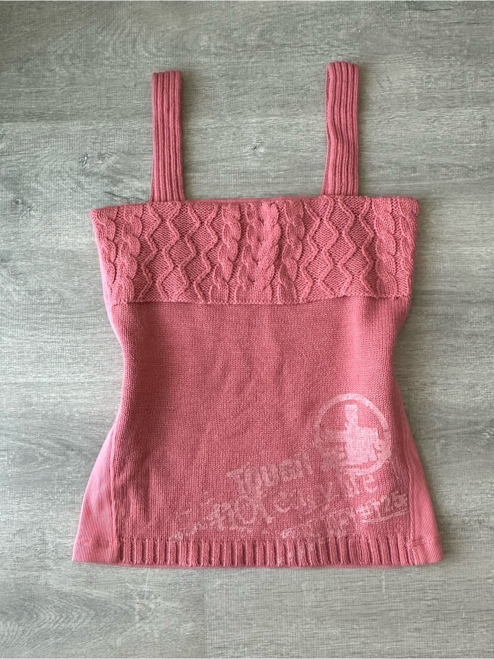 Vintage Y2K Tough Jeansmith Distressed Knit Cami Cyber 90s